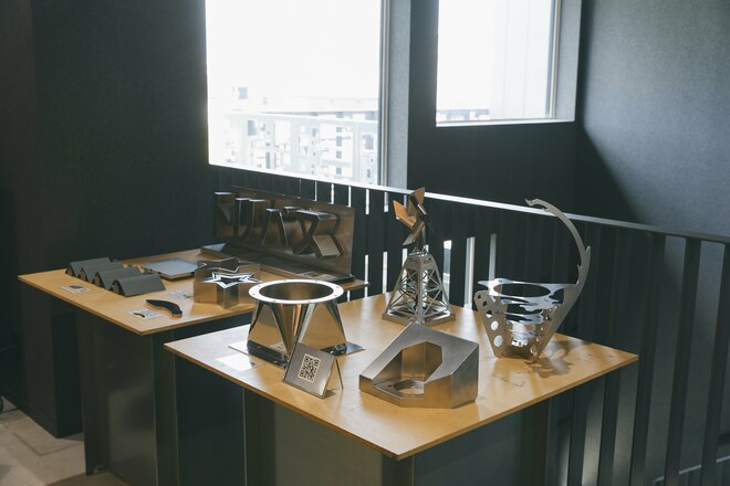 MAKERS UNITED本社プロダクト展示コーナー　撮影／有坂政晴（4/17）
